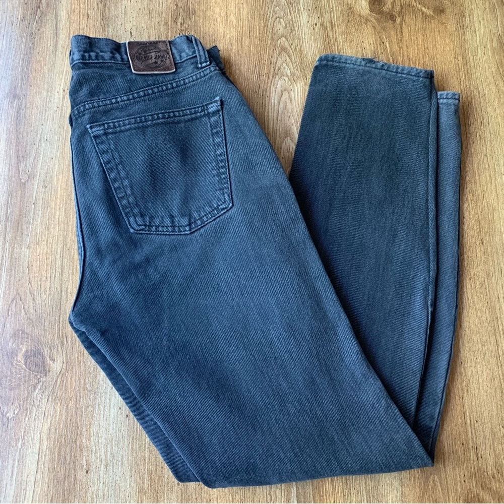 Vintage Gap Jeans Women 6 30x30 Bootcut Black Distressed Button Fly Made Canada